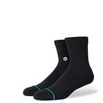 Stance Icon Quarter Socks, Black, Medium