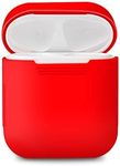 DGBAY Apple AirPods Silicone Waterproof Case Shock Proof Protecitive Cover,Resistant Cover Case for Apple AirPods,iPhone 12/11/XR/8/7/6(Red)