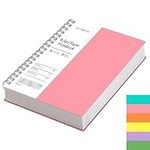 EMSHOI B5 Notebook Lined 300 Pages/150 Sheets, Spiral Notepad Multi-Coloured, 100gsm Thick Paper, Waterproof Hardcover, Writing Journal for Women Men Work Office School,19 x 25 cm, Pink