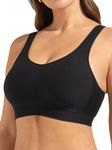 Shapermint Truekind Compression Wirefree Support Bra for Women Small to Plus Size Everyday Wear Exercise and Offers Back Support Black