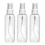 nsb herbals 100 ml Transparent Plastic Empty Refillable Reusable Fine Mist Spray Bottle Container For Sanitizer, Perfume, Rose Water, Travel, Home Care, Other Diy (Pack Of 3)