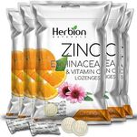 Herbion Naturals Zinc, Echinacea & Vitamin C Lozenges with Natural Orange Flavor - 25 CT – Dietary Supplement – Supports Immune System – for Adults & Children 5+ (Pack of 5, 125 Lozenges)