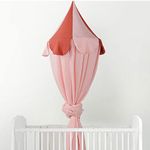 Bed Canopy Round Dome,Cotton Bed Canopy,Cotton Mosquito Net,Bed Canopy for Kid's Reading Room,Bedroom Decoration (Pink)