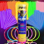 The Party XP Premium Glow Sticks 100-Pack with Connectors– Glow Bracelets & Necklaces for Kids & Adults, Glow Sticks Party Pack for Halloween, Festivals, Weddings, Christmas, Glow in the Dark Supplies