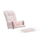 Glider Rocker Replacement Cushions with Side Storage Pockets, Washable Non Slip Cushions for Glider Rocking Chair, 5PCS,Pink