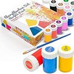 Tritart Acrylic 15 Paints Set With FREE Brushes for Kids & Adults – 18ml Acrylic Paint Pots Suitable for Indoor & Outdoor Painting & Crafts - Non-Toxic & Waterproof