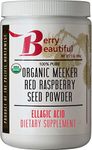 Berry Beautiful Certified Organic Meeker Red Raspberry Seed Powder - 1 lb (454 Grams) - Ellagic Acid and Ellagitannins Supplement - Milled from organically Grown Seed That is Cold Pressed by