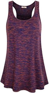 Cestyle Tank Shirts for Women,Girls Sport Gym Loose Tunic Tops Zumba Instructor Shirt Sleeveless Workout Comfortable Clothes Purple Marble Small