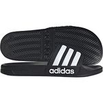 adidas Unisex ADILETTE SHOWER SLIDES, black/white/black, Numeric_11 US Men