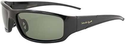 Islander Eyes Tenerife Polarized Sunglasses for Men or Women Wraparound Black Frame w/Green Lens