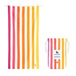 Dock & Bay Beach Towel - Quick Dry, Sand Free - Compact, Lightweight - 100% Recycled - Includes Bag - Summer - Peach Sunrise - Large (160x90cm, 63x35)