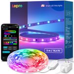 Lepro S1 AI LED Lights, LLM RGBIC Led Lights Strip for Bedroom, Work with Alexa & Google Smart LED Lights for Bedroom, Music Sync Led Strip Lights, 16.4ft WiFi Bluetooth LED Light Strips