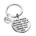 TGBJE Boxer Gift Boxer Mom Gift A Wise Women One Said Fuck It I'm Getting a Boxer,and She Lives Happily Ever After Keychain Gift for Dog Lover (C- Boxer Keychain)