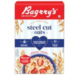 Bagrry's Steel Cut Oats 500g Box | High in Dietary Fibre & Protein |Helps in Weight Management & Reducing Cholesterol | Non GMO | Old Faishoned Oats| Breakfast Cereal