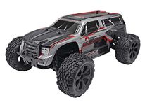 Redcat Racing Blackout XTE 1/10 Scale Electric Monster Truck with Waterproof Electronics, Silver/Red SUV