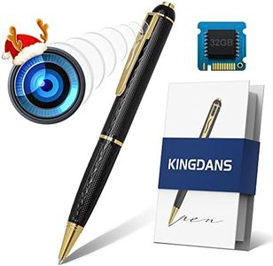 KINGDANS 64GB Hidden Camera Pen, Spy Camera with 240mins Long Battery Life, Mini Spy Camera 1080P, Small Hidden Security Cam, Nanny Cam for Business, Meeting, Learning, Portable & Rechargeable