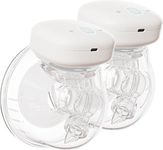 Youha Double wireless breast pumps - electric portable breast pump - easy pumping - BPA free - 2x 240ML cups Breast milk - Size: 24mm