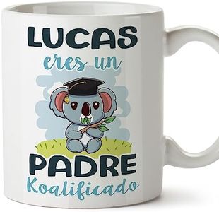 MUGFFINS Tazas Personalizadas para PADRE/PAPÁ - En Español - Koalificados Personalizados - 11 oz / 330 ml - Regalo personalizable original y divertido