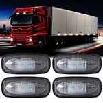 yifengshun 4pcs 3LED White Side Marker Lights 12-24V Super Bright Waterproof Trailer Light Applicable For Truck Camper Truck RV Boat Front Rear Marker Lights For