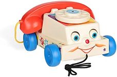 Fisher Price Classics | Chatter Telephone | Retro Baby Push Along Toy, Role Play for Kids, Classic Toy with Retro Style Packaging, Pretend Play Toys for Boys Girls Ages 12 Months+ | Basic Fun 1694