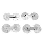 4pcs Stainless Steel Radius Fillet Gauges Portable Concave Convex Measuring Gauges R0.3-1.5/ R1-6.5/ R7-14.5/ R15-25