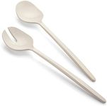 Guzzini Earth Salad Servers Spoon Set, White (2 Pieces)