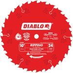 Freud D1024X Diablo 10-Inch 24-Tooth ATB Ripping Saw Blade with 5/8-Inch Arbor and PermaShield Coating