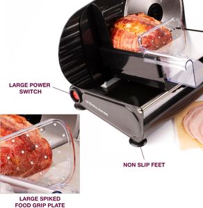 Andrew James Electric Meat Slicer – Adjustable Stainless Steel Blade