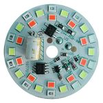 Khodiyar Online Store 9 Watt RGB or Multi Color Alpha DOB (Driver on Board) 9 in 1 Automatic/Manual Color Changing LED Bulb MCPCB (RGB or Multi, Pack of 5), B22