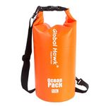 Waterproof Dry Bags: 5L, 10L, 20L, 30L Sizes with Phone Case - Ideal for Kayaking, Fishing, Rafting, and More! Adjustable Strap for Ultimate Convenience. Stay Dry While Adventuring (10L, Orange)