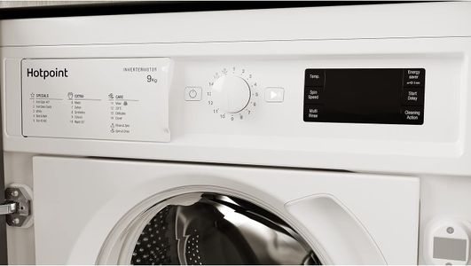 Hotpoint Integrated Washing Machine, 9kg, 1400rpm – Anti-Stain, White