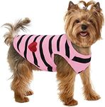 Preferhouse Pet Dog Striped T-Shirt Dogs Cats Cotton Vest Spring Summer Pet Apparel Tee Shirt Suitable for Small and Medium Large Pets French Bulldog Bichon