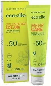 eco elio crema solare sostenibile SPF 50 150ml "Splendore Solare" crema solare senza octocrylene e microplastiche I crema solare viso 50 protezione solare senza profumo I crema solare corpo 50
