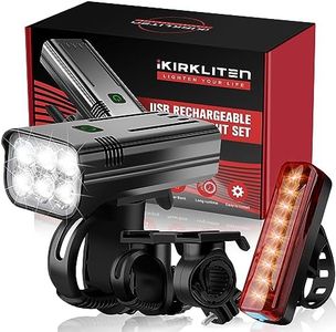 9000 Lumens Bike Headlight and Tail Light Set for Night Riding