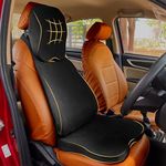 betterhood PosturePro Premium Car Seat Cushions Combo | Seat Back Support, Neck Rest Pillow, Seat Cushion for Driving Seat | Memory Foam, Cotton Cover | Ergonomic Car Cushions Pillows (Black)