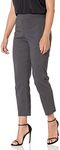 Briggs New York Women's Super Stretch Millennium Slimming Pull-on Ankle Pant, Heather Grey, 14