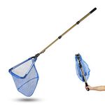 KLKIT Pool Skimmer Net with 50" Telescopic Pole Leaf Skimmer Mesh Rake Net for Spa Pond Swimming Pool Fast Cleaning of The Finest Debris - Clean Spas & Ponds