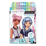 Make It Real – Fashion Design Sketchbook: Pastel Pop. Inspirational Fashion Design Coloring Book for Girls. Includes Sketchbook, Stencils, Puffy Stickers, Foil Stickers, and Fashion Design Guide