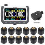 EezTire-TPMS12B Real Time/24x7 Tire Pressure Monitoring System - 12 Anti-Theft Sensors + Booster, incl. 3-Year Warranty
