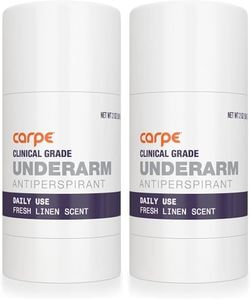Carpe Clinical Strength Deodorant + Clinical Antiperspirant - Clinical Grade Solid Stick - Fresh Linen Scent - Combat Excessive Underarm Sweating - Great for Hyperhidrosis (Pack of 2)