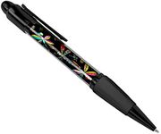 Destination Vinyl Pens Colourful Dragonflies Black Ballpoint Pen Pretty Insect Bug Flowers #14410