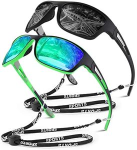 WEAROYO Polarized Sports Sunglasses for Men Women,Fishing Driving Rectangular Goggles UV400 Protection