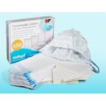 Aidapt Commode Liners with Absorbent Pads,Box of 50 Flat Packed.1000ml Absorbency,Fits Standard Commode Buckets,Biodegradable,Tie Handles,Sanitary,Leak Free,Odour Free,Convenient