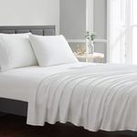 BLUECLANS 1000 Thread Count Egyptian Cotton Sheets Cal King Size - 4 Piece Sheet Set - Sateen Weave Luxury Hotel Sheets - 17" Deep Pocket - Soft, Breathable & Cooling Bed Sheets - Easy Fit - White