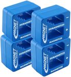 Master Magnetics 07524X4 Screwdriver Nut Driver Magnetizer Demagnetizer, Fits Up to 0.5625" Square Tool Shaft, Pocket Size, Blue (Pack of 4)