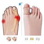 All New Gel Toe Spacer Separator, 2 Pack Bunion Corrector for Overlapped Toes with 3 Adjustable Soft Toe Spacers for Bunion and Bunion Pain Relief can be worn shoes size:5-11