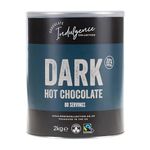 Indulgence Collection Dark Hot Chocolate 2kg, 80 Servings – Fairtrade and Vegan Cocoa Powder – Rich and Velvety Drinking Chocolate Perfect for Any Occasion