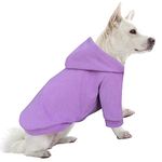 HuaLiSiJi Dog Hoodie Dog Sweatshirt Cotton Dog Soft Jumper, Warm and Lightweight, With a Soft Texture, Easy to Wear and Bright Colors (Small, Purple)