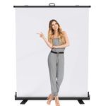 White Screen Backdrop, WASJOYE Professional Collapsible Pull Up Chromakey Panel Auto-Locking Wrinkle-Resistant Photography Background for Photo Video Studio, Live Game, Streaming (200x150cm)