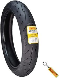 Pirelli Diablo Rosso IV 120/70-17 58W Front Motorcycle Tire - High Performance, Durable, & Reliable Tire for Super Sport Bikes w/Keychain